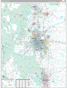 Front Range Wall Map Premium Style